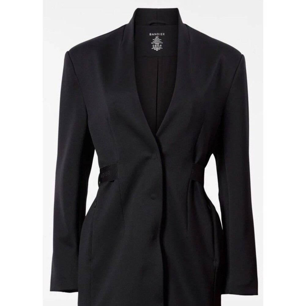 Bandier Sport Logo Jacket Blazer Size XS - Black MSRP $298 - Picture 7 of 7